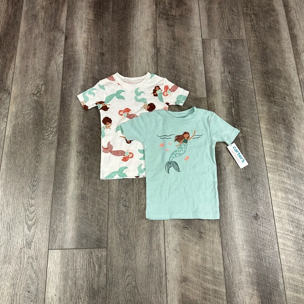 Carters Girls Mermaid PJ Top‎ Set
